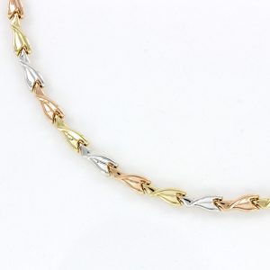 Collier aus Gelb-/Rot-/Weißgold