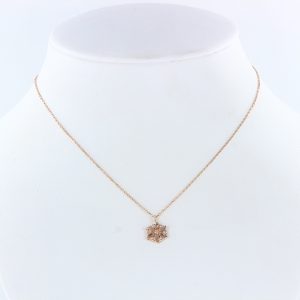 Goldkette mit Anhänger und Zirkonia