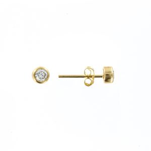 Ohrstecker mit Zirkonia Gelbgold