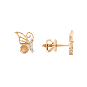 Ohrstecker Schmetterling mit Zirkonia