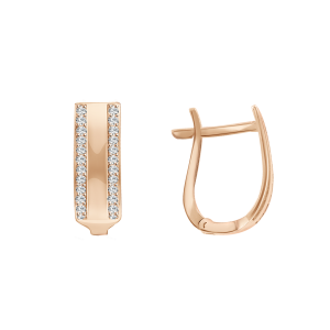 Серьги с фианитами