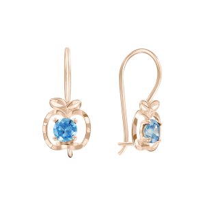 Ohrringe mit blauen Zirkonia