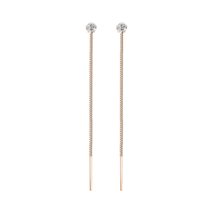 Ohrhänger als Durchzieher mit Zirkonia