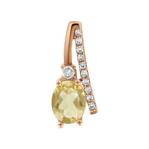 Anhänger mit Citrin und Zirkonia