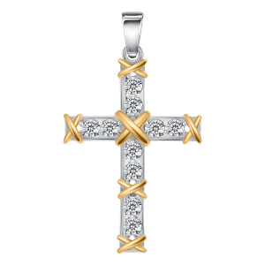 Anhänger-Kreuz mit Zirkonia