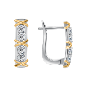 Серьги с фианитами