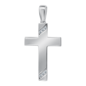 Anhänger-Kreuz mit Zirkonia