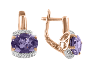 Ohrhänger mit Amethyst und Zirkonia