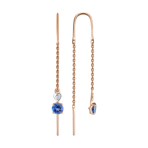 Durchzieher Ohrringe mit Topas Swarovski