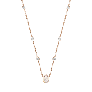 Колье с фианитами Swarovski и топазом Swarovski