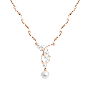 Collier mit Perlen und Zirkonia