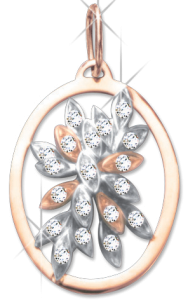 Подвеска с фианитами