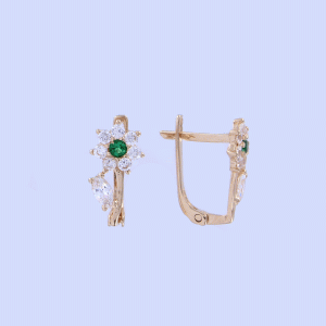 Серьги с фианитом
