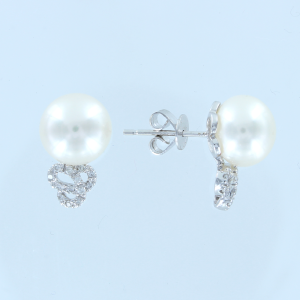 Ohrstecker mit Perle und Brillanten