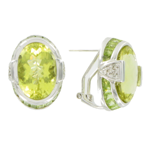 Ohrringe mit Brillant und Peridot