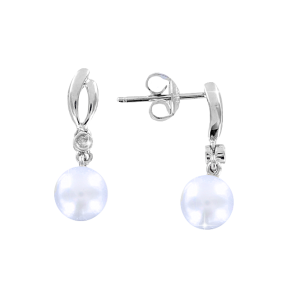Ohrstecker mit Perle und Brillant