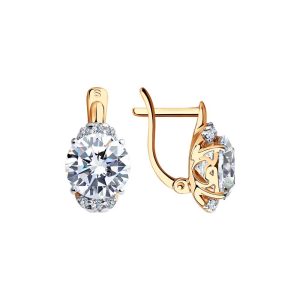 Ohrhänger mit Zirkonia Swarovski vergoldet
