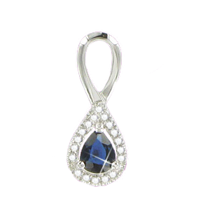 Anhänger mit Saphir und Brillanten