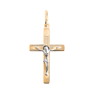 Gelb-/Weißgold Kreuz