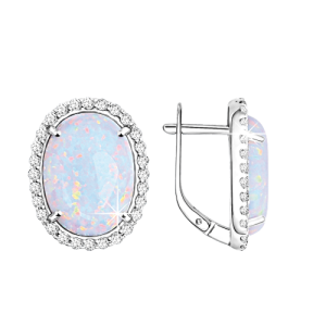 Ohrhänger mit Opal und Zirkonia