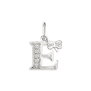 Buchstabenanhänger "E" mit Zirkonia