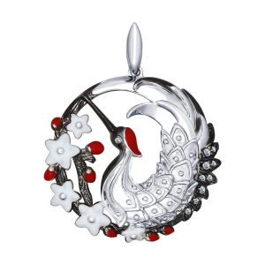 Anhänger mit Zirkonia und Emaille