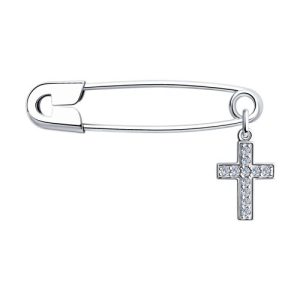 Brosche mit Zirkonia
