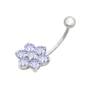 Bauchpiercing mit Zirkonia