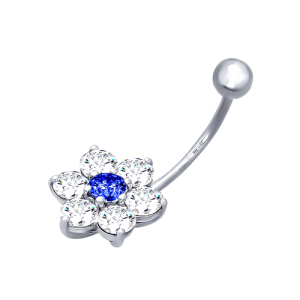 Bauchpiercing mit Zirkonia