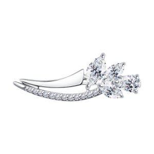 Brosche mit Zirkonia