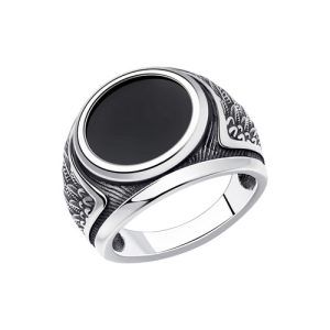 Herrenring mit Onyx