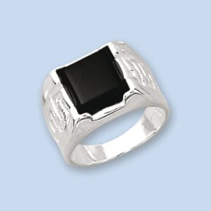 Herrenring mit Onix