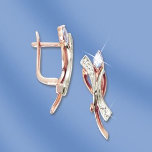 Серьги с фианитом