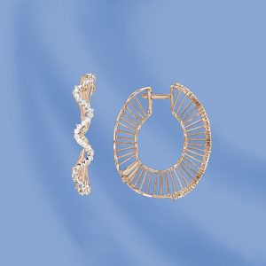 серьги с фианитами