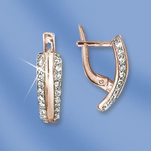 Серьги с фианитом