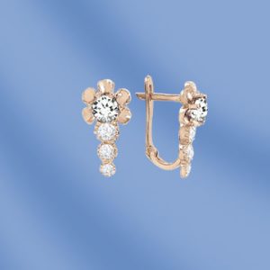 Серьги с фианитом