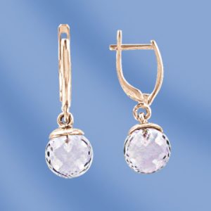 Серьги с фианитом
