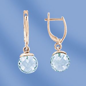 Серьги с фианитом
