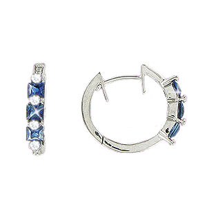 Ohrringe mit Saphir und Brillanten
