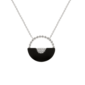 Goldkette mit Anhänger und Brillanten Weißgold
