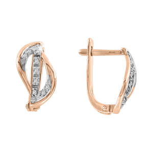 Серьги с фианитом