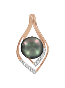 Подвеска с жемчугом и фианитами