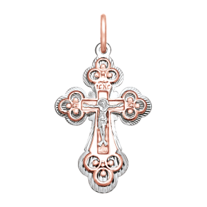 Rot-/Weißgold Kreuz