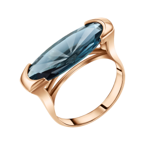 Кольцо с топазом London Blue